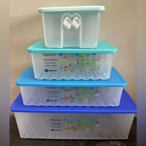 Tupperware FridgeSmart 4-Piece Set, Fridge Produce Storage